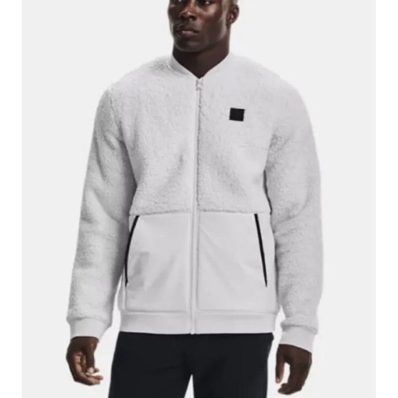 Under Armour Other - Under Armour Sherpa Bomber Jacket Gray Ultra-soft Comfort Men's Size S